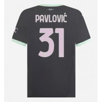 Pánský Fotbalový dres AC Milan Strahinja Pavlovic #31 2024-25 Třetí Krátký Rukáv